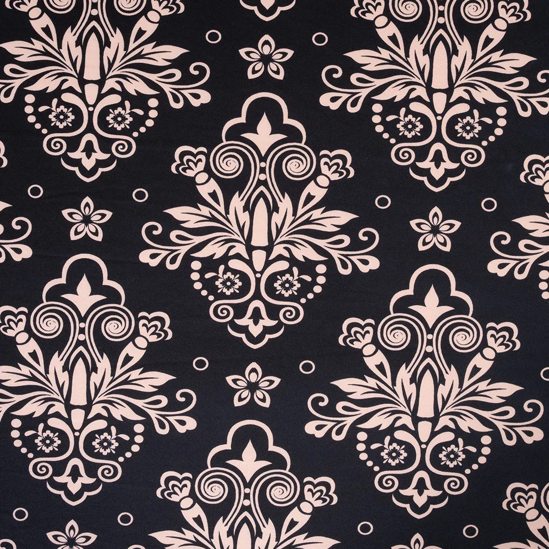 DivineTrendz - Beige Black Elastic Chair & Table Covers