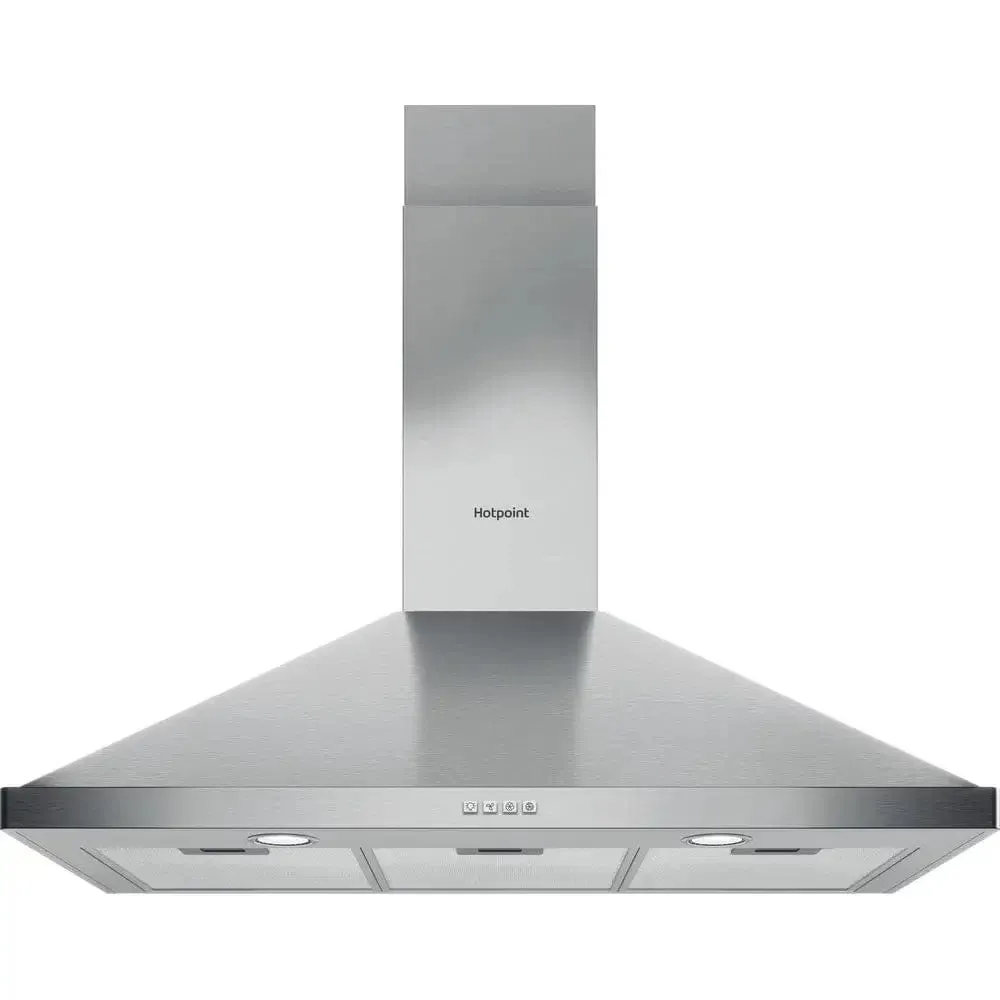 Hotpoint PHPN95FLMX1 Wall Mounted Cooker Hood, 89.8cm Wide - Stainless Steel