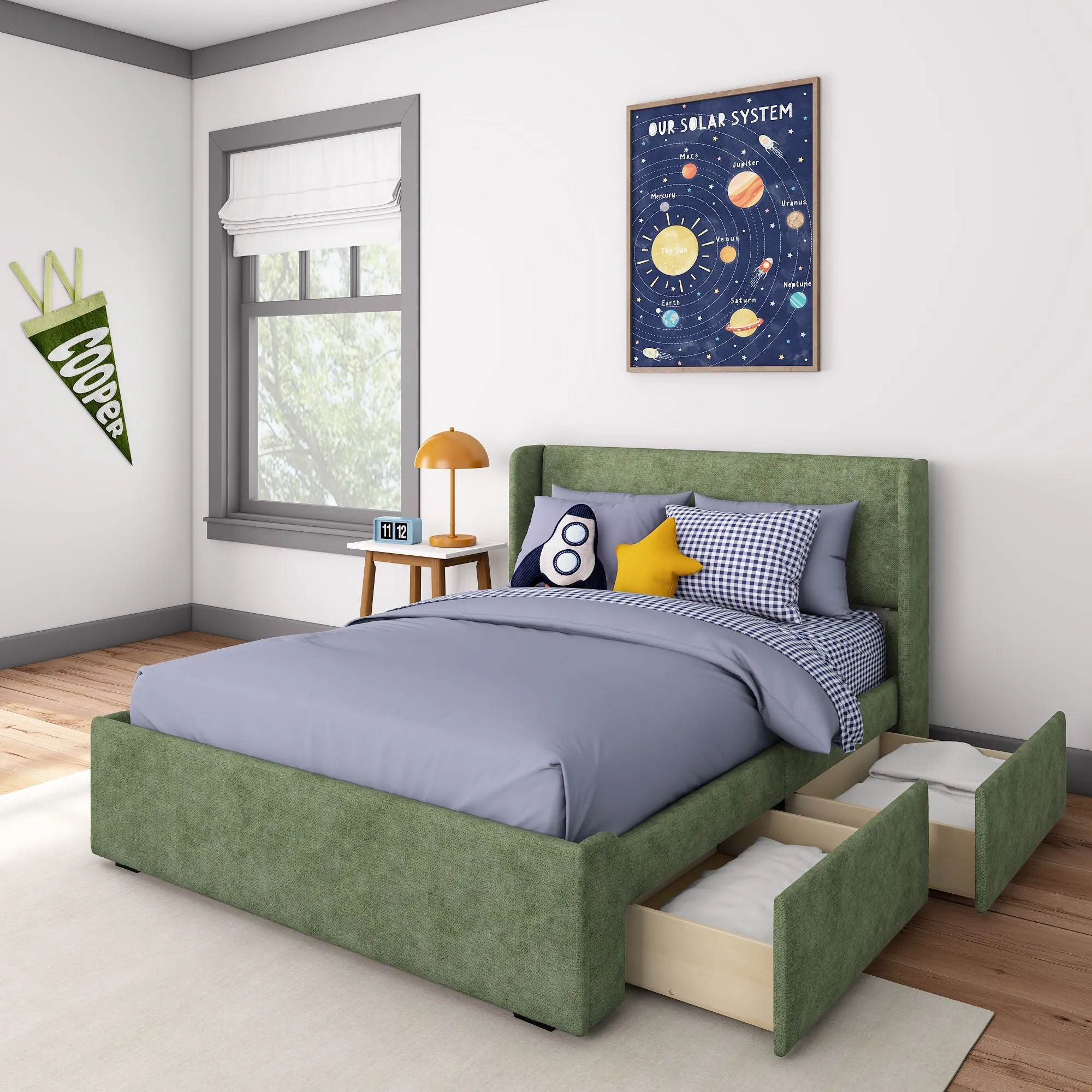 Nicholas Upholstered Full Bed With Storage