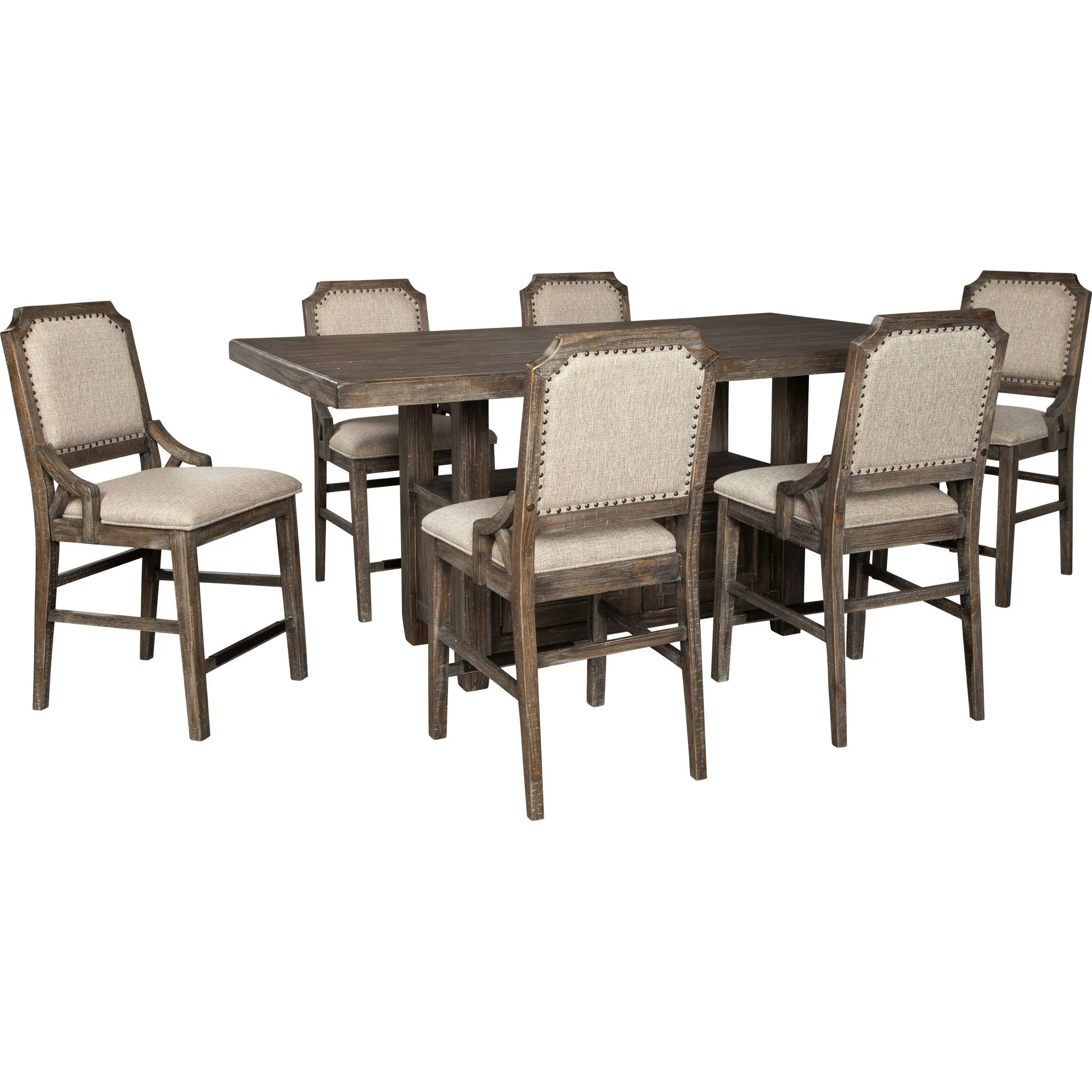 Wyndahl Counter Table - Rustic Brown - (D813-32)